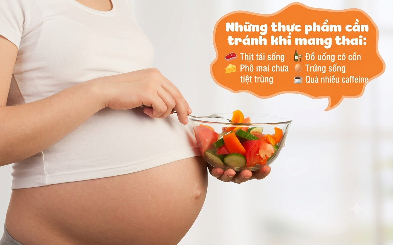 Những thực phẩm cần tránh khi mang thai